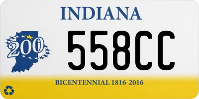 IN license plate 558CC