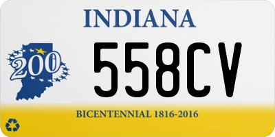 IN license plate 558CV