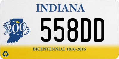 IN license plate 558DD