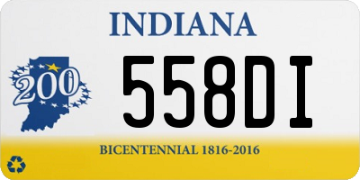 IN license plate 558DI