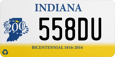 IN license plate 558DU