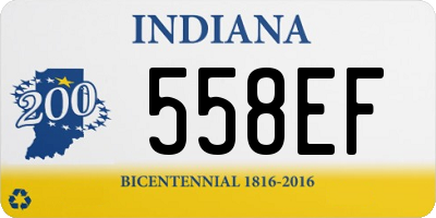 IN license plate 558EF