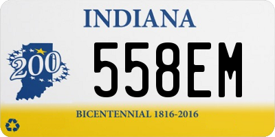 IN license plate 558EM