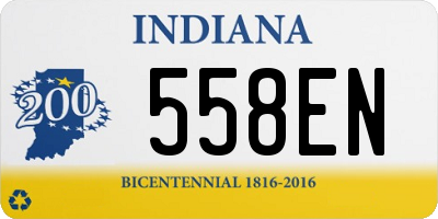 IN license plate 558EN