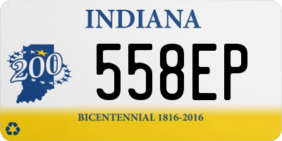 IN license plate 558EP