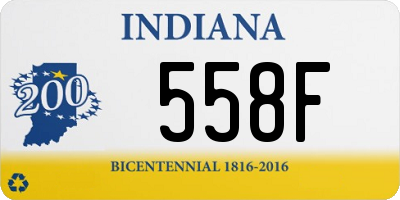 IN license plate 558F