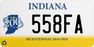 IN license plate 558FA