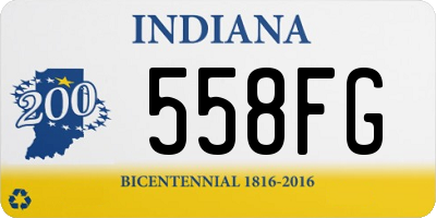 IN license plate 558FG