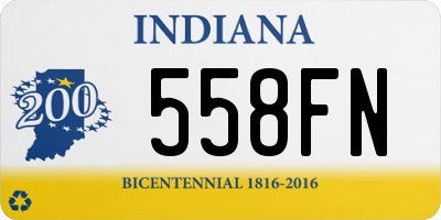 IN license plate 558FN