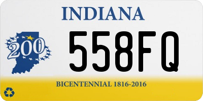 IN license plate 558FQ