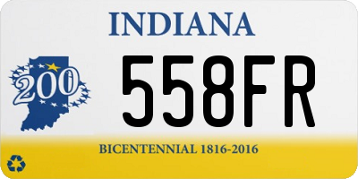 IN license plate 558FR