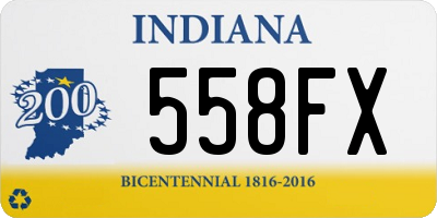 IN license plate 558FX