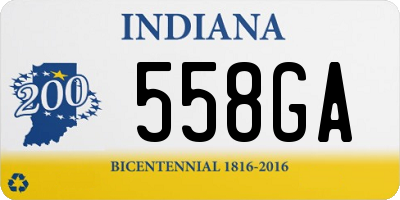 IN license plate 558GA