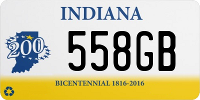 IN license plate 558GB