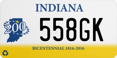 IN license plate 558GK