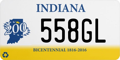 IN license plate 558GL