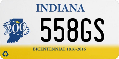 IN license plate 558GS