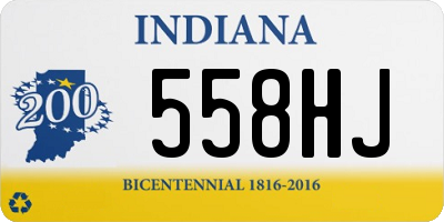 IN license plate 558HJ