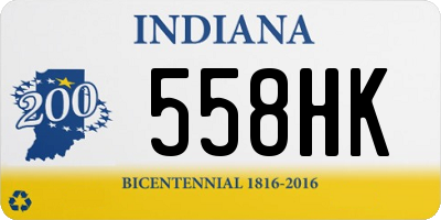 IN license plate 558HK