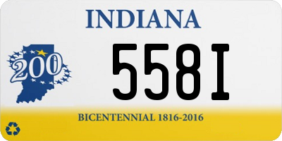 IN license plate 558I