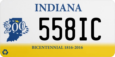 IN license plate 558IC