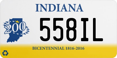 IN license plate 558IL