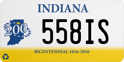 IN license plate 558IS