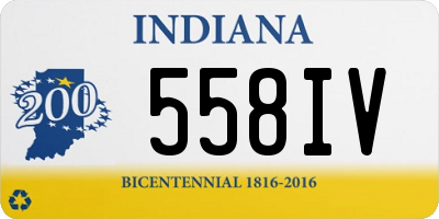 IN license plate 558IV