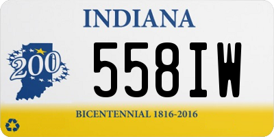 IN license plate 558IW