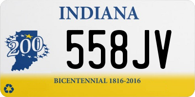 IN license plate 558JV