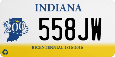 IN license plate 558JW