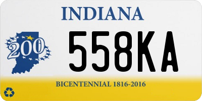 IN license plate 558KA