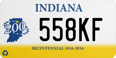 IN license plate 558KF