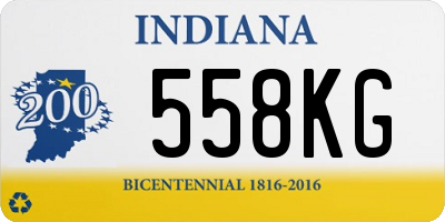 IN license plate 558KG