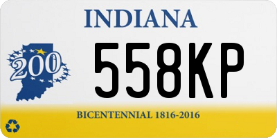 IN license plate 558KP