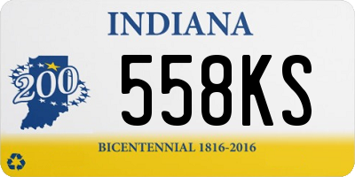 IN license plate 558KS