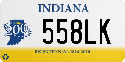 IN license plate 558LK