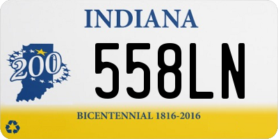 IN license plate 558LN