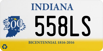 IN license plate 558LS