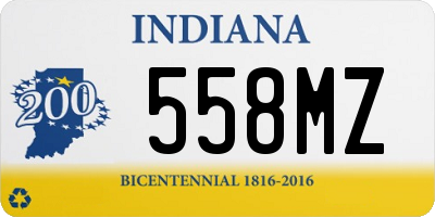 IN license plate 558MZ