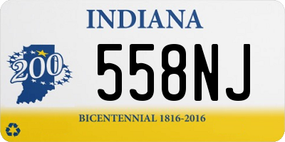 IN license plate 558NJ