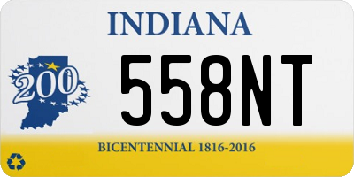 IN license plate 558NT