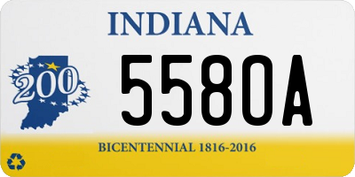 IN license plate 558OA