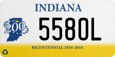 IN license plate 558OL