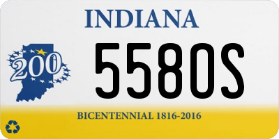 IN license plate 558OS