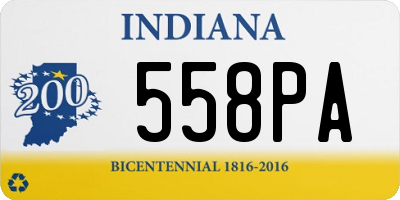 IN license plate 558PA