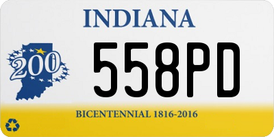 IN license plate 558PD