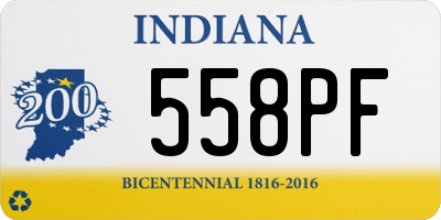 IN license plate 558PF