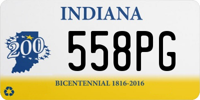 IN license plate 558PG