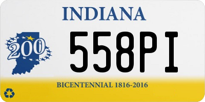 IN license plate 558PI